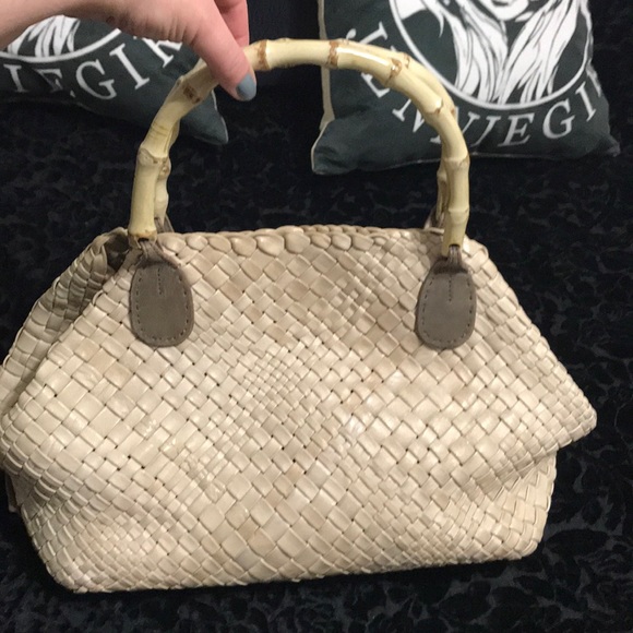 falor woven leather bag